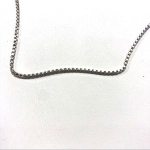 Sterling Silver Box Link 16” Necklace Jewelry